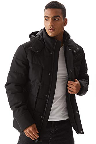 Molemsx Mens Winter Parka, Men's Winter Outdoor Windproof Waterproof Ski Jacket Hooded Packable Down Puffer Jacket For Cold Weather,Black,Xx-Large #TOP10