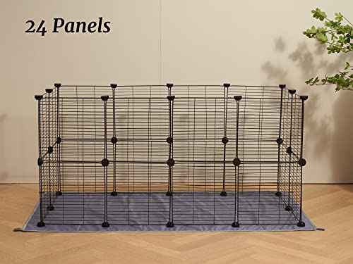 LURIVA Gaiola para Porquinho-Da-Índia Faça Você Mesmo com Tapete, Cercadinho para Animais Pequenos,