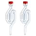 Produktbild knowing Gärspund,Gärrohr,lebensmittelechtem Kunststoff,Umwelt-ungiftig,sicherer Gebrauch,2pcs,Transparent