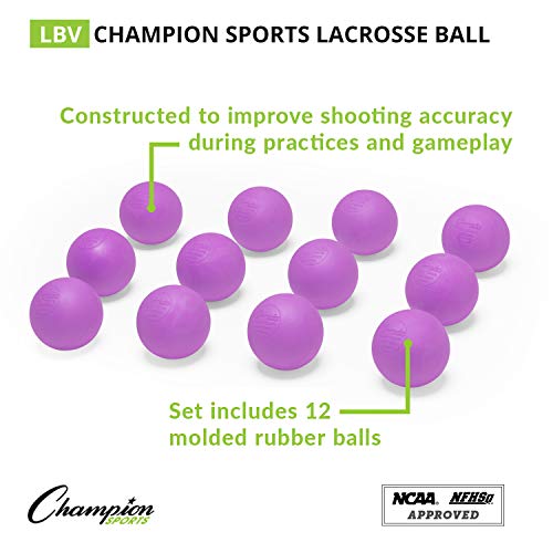 image for Champion Sports Colored Lacrosse Balls: Violet Official Size Sporting 