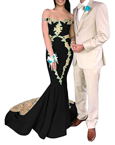 Amazon.com: Ai Maria Women's Mermaid Prom Dresses Gold Lace Appliques Party Evening  Gowns : Clothing, Shoes & Jewelry