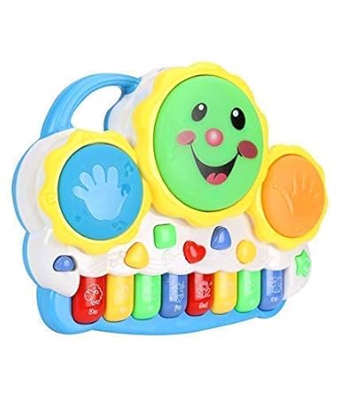 IZY INTERNATIONALS Lights and Sound Drum Piano Set, Kids Improvement Future Young Generation