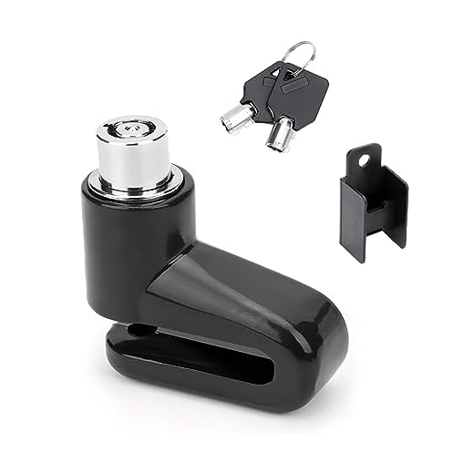 JNNJ Candado De Freno De Disco para Moto, Candado Seguridad Antirrobo para Frenos Disco Bicicleta, Candado Moto Seguridad Robo, Antirrobo Disco Freno para Bicicleta, Motocicleta, Scooters(Negro)
