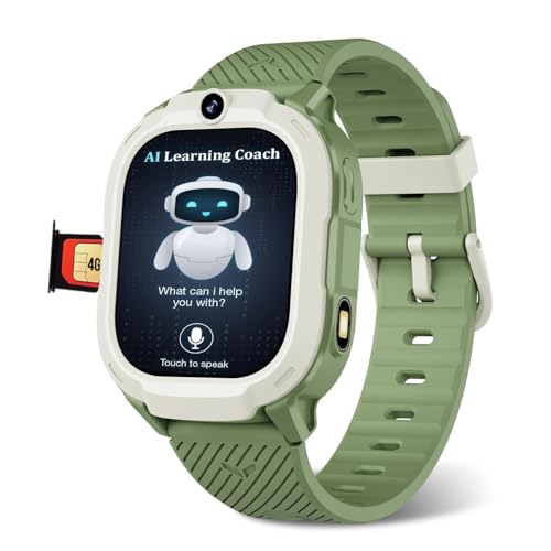 Image of sekyo 'Neo AI' 4G Smart Watch for Kids with AI Learning, Whatsapp, Video Calling, GPS Tracker, Activity Tracker, Habit Coach, 8GB | Edu-Games, Step Counter, Camera, SOS, 4G /5G Sim Card |Parental App