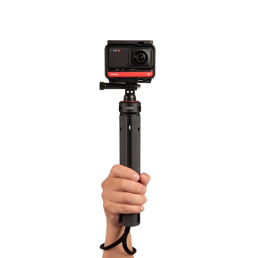 JOBY RangePod Treppiede Da Viaggio In Alluminio Rosso Per Fotocamera E Smartphone, Portata 8kg
