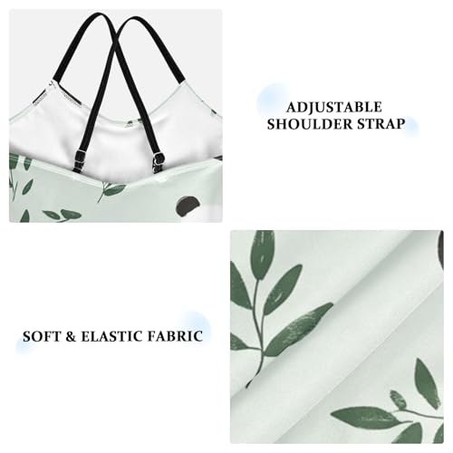 Pigsaly Girls One Piece Swimsuits Cute Panda Green Kids Cross Back Swimwear Toddler Beach Sport Bathing Suit 3T3