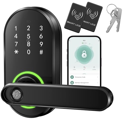 Smart Fingerprint Door Lock with Keypad, Keyless Entry Door Lock,