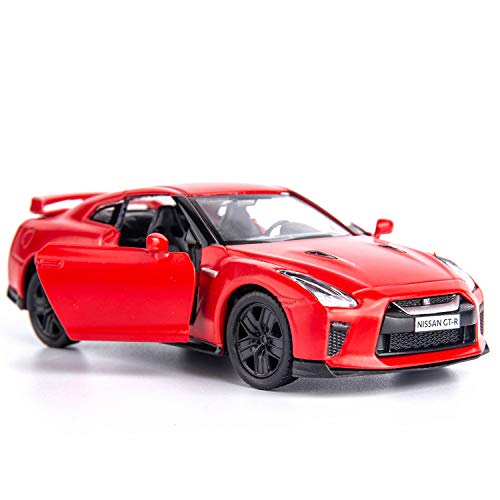 BDTCTK 1/36 Scale GTR Supercar Model Toy Zinc Alloy Die-Cast Pull Back Vehicles Kid Toys for 4 5 6 Years Old Boy Girl Gift (Red)