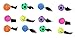 itisyours 12 pcs Return Rubber Sport Ball on Nylon String with Wrist Band for Exercise or Play