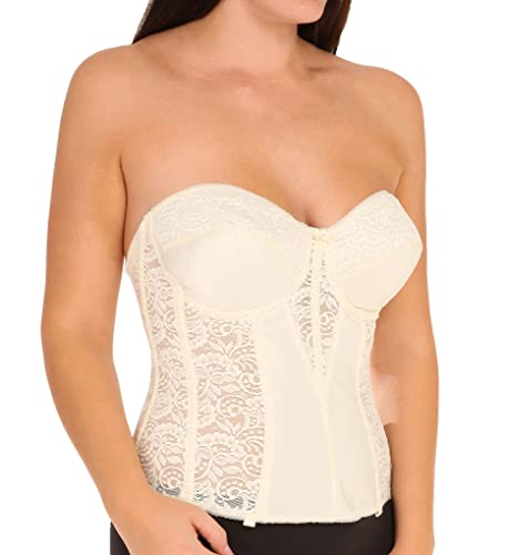 Va Bien Women's Plus Size Lace Hourglass Bustier, Black, 40C #TOP1