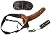 Pipedream 8 " Vibrating Hollow Strap-On, Brown