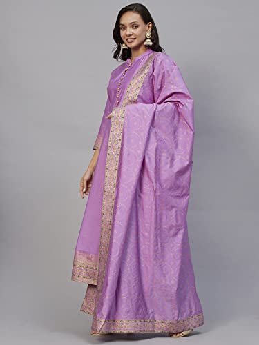 Image of ANNI DESIGNER Women Cotton Blend Solid Kurta With Pant & Dupatta