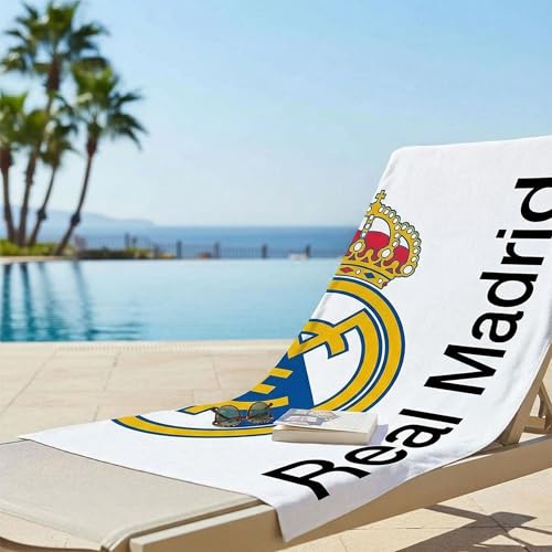 Miniatura 6 de Toalla Real Madrid Toalla Oficial Con Diseño Exclusivo, Escudo Y Colores Del Club, Ideal Para Playa, Piscina, Baño O Deporte, Accesorio Práctico Para Aficionados Al Fútbol