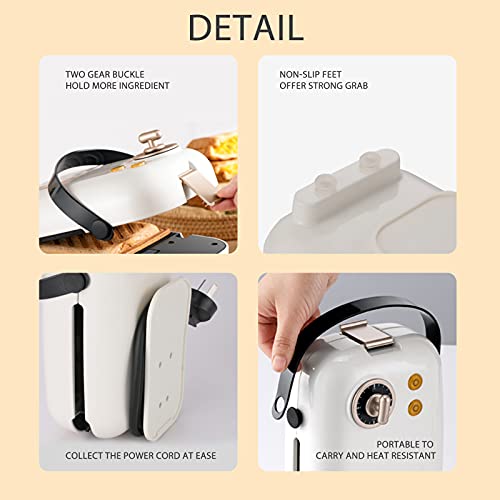 Panini Press With Timer, 2 In 1 Sandwich Maker & Waffle Maker, Electric Grill With Non-Stick Coating & Removale Plates, Mini Sandwich Maker For Brunch (Red) #TOP4