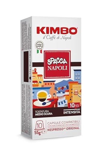 Kimbo Napoli Cápsulas compatibles Nespresso -10 Cajas de 10 cápsulas (Total 100 cápsulas) | Ya disponible en tu tienda friki favorita! En mundofriki.es!