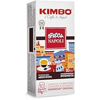 Kimbo Napoli Cápsulas compatibles Nespresso -10 Cajas de 10