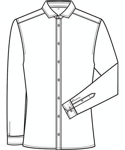 GREIFF Größe 39/40 Corporate Wear Premium Herren Hemd Slim Fit Langarm Schwarz Modell 6762 – Bild 4