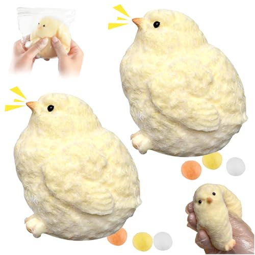 Squishy Pollito, Juguete Squishy con Forma de Pollito Juguete para apretar Juguete Squishy Animales Pollo Stress Relief Squeeze Rebound Juguete Sensorial Regalo para niños y Adultos