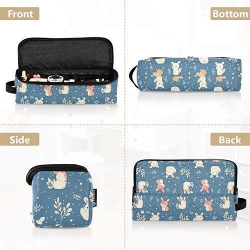 Bolso organizador para herramientas de cabello con diseño navideño de invierno, resistente al calor, para planchas y rizadores miniatura 5