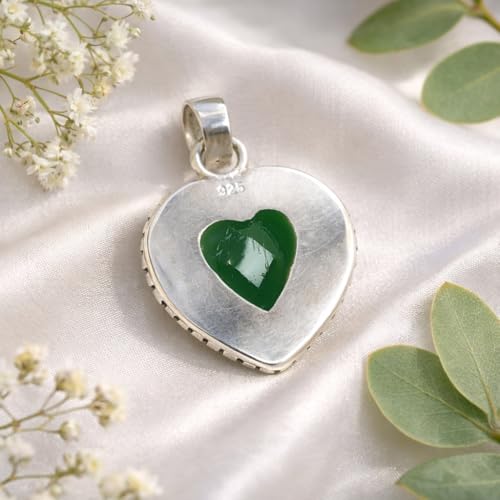 Pendentif améthyste cœur en argent 925, le cadeau de naissance rétro idéal