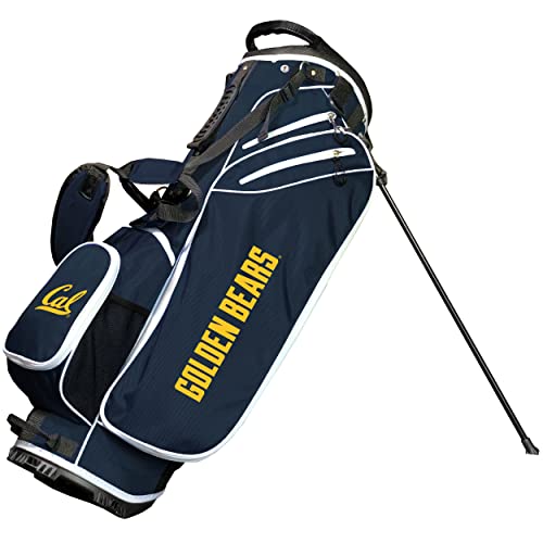 Team Golf NCAA Cal-Berkeley Birdie Stand Golf Bag, Lightweight, 14-Way Club Divider, Spring Action Stand, Insulated Cooler Pocket, Velcro Glove and Umbrella Holder & Padded Handles