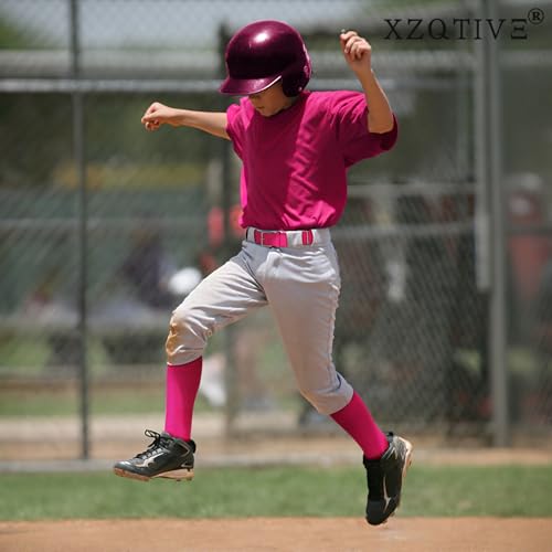 XZQTIVE Baseball Belt and Socks Combo Set Adjustable Softball Belt and Socks Elastic Waist Belt for Youth Adult3