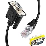 console cable rj45 to db9 male ✅ [Câble adaptateur] : câble DB9 RS232 femelle vers RJ45 femelle pour interface réseau TCP/IP avec la conversion double voie, avec la fonction réseau de port série, prend en charge la transmission transparente bidirectionnelle des données série et des données réseau.