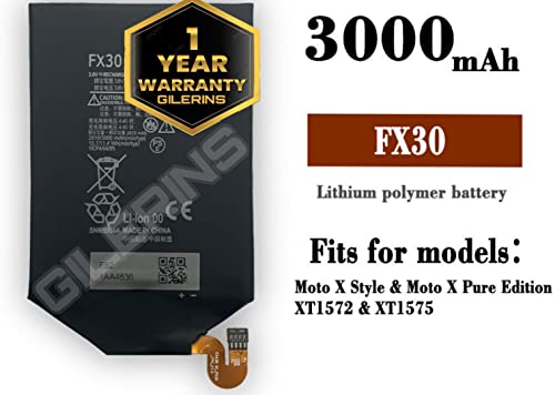 Image of THE BATTERY STORE Original FX30 Battery Compatible for Motorola Moto X Style XT1575 XT1572 (FX30) 3000 mAh Battery battery with 1 year warranty and high capacity battery backup ( for Motorola Moto X Style XT1575 XT1572 )