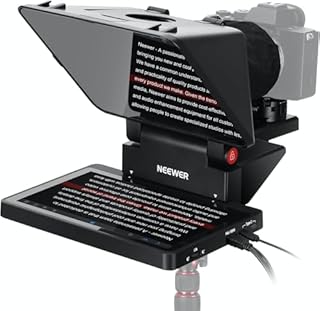 NEEWER 2 en 1 Téléprompteur 11" avec écran pour Windows MacOS, Mise en Miroir d'écran, Portable pour Appareil Photo Téléphone Portable Webcam pour Diffusion Direct Youtube Twitch Conférence, X11+TM8