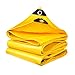 Bâches Imperméables 470g / M², Tissu De Grattage De Couteau en PVC Jaune pour écran Solaire De Camping Résistant De Couverture De Piscine De Jardin avec œillets en Métal(Size:3×3M)