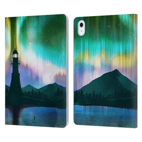 Étui portefeuille en cuir phare vert pour iPad Air 11