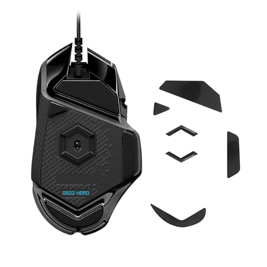 kwmobile Mouse Feet Sticker kompatibel mit Logitech G502 Wired (not for Wireless) Ersatz Glider - Mausfüße passgenau - Maus Glides in Schwarz