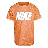 Nike Little Boys Dri-FIT Space Dyed Block Tee (Orange(76H888-N29)/White, 2T, 2_Years)