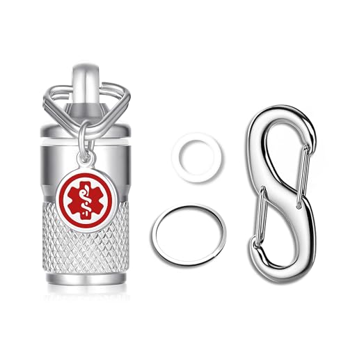 Divoti Precision CNC Machined Stainless Steel Emergency Pill Holder Keychain - Micro