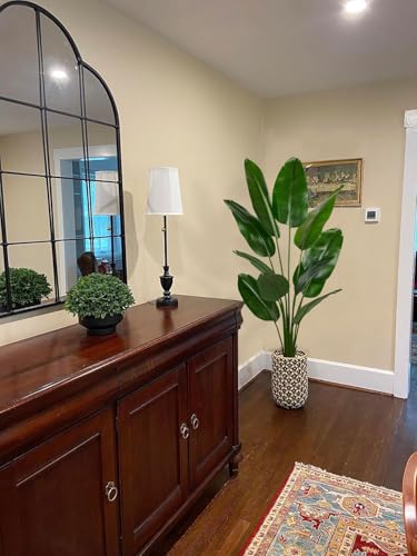 Image of Aveyas 6ft Artificial Bird of Paradise Tree for Home Decor, 6 Feet Faux Floor Plant Fake Silk Banana Leaf Tropical Trees with Pot for Indoor Outdoor House Living Room (6 ft Tall)