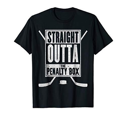 Straight Outta The Penalty Box T-Shirt Funny Ice Hockey Gift - //medicalbooks.filipinodoctors.org