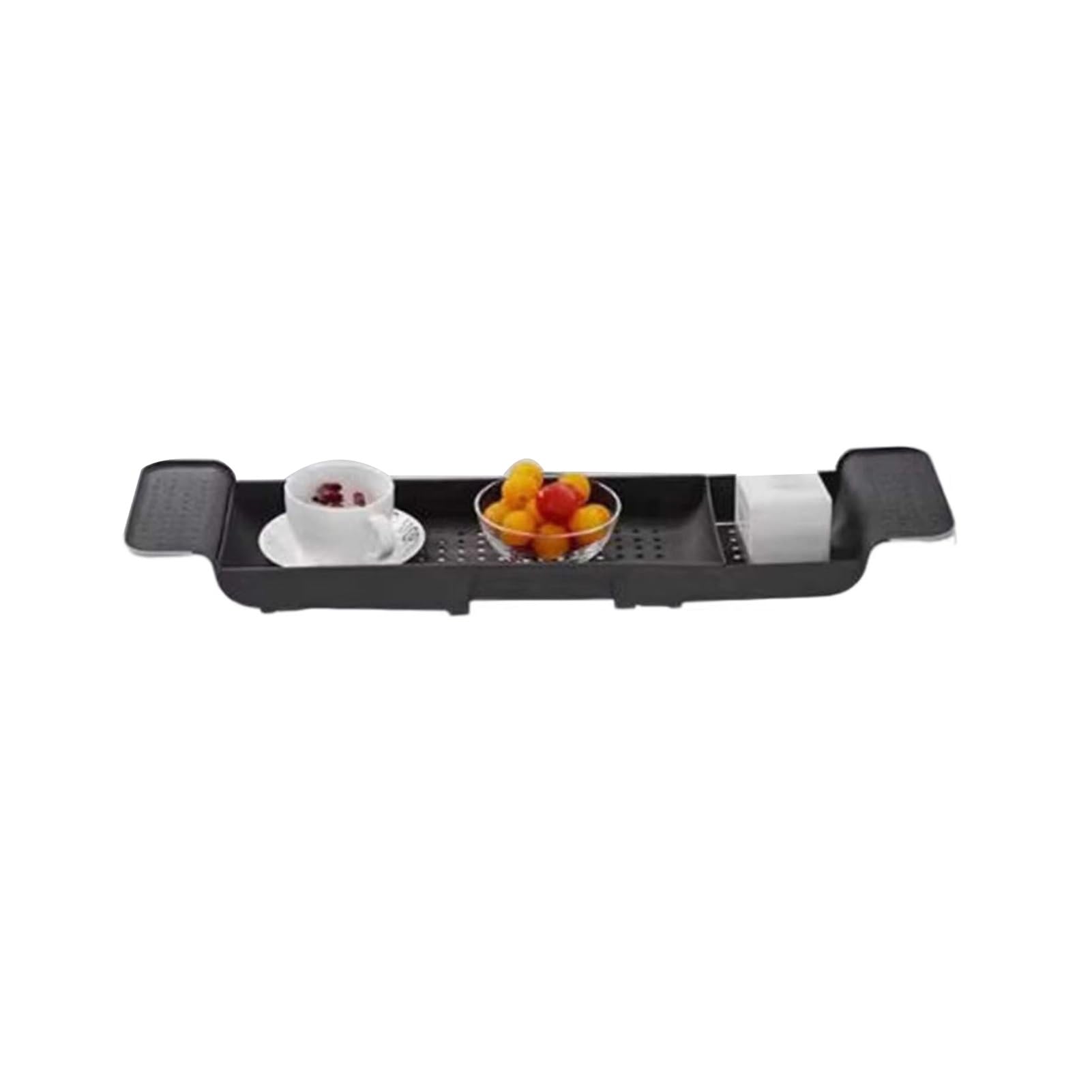 Plateau de baignoire extensible – Étagère simple en plastique pour baignoire, peut contenir des serviettes et des accessoires (couleur 1)