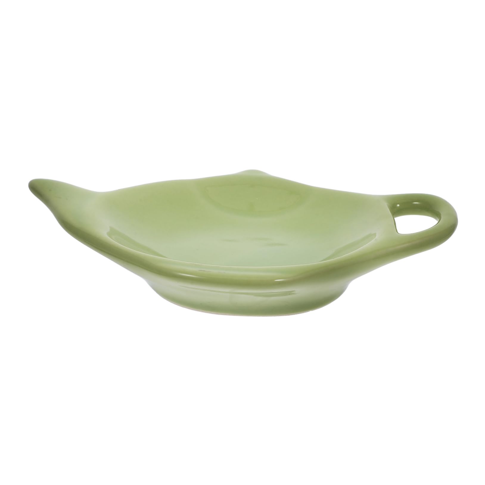 Hemobllo Tea Bag Tray Used Tea Bag Holder Dish Tea Saucer Coaster for Teapot Tea Bag Coasters Tea Holders for Tea Bags Tea Bags Holder Teapot for Tea Bags Tea Bag Holder Gold Green Ceramics