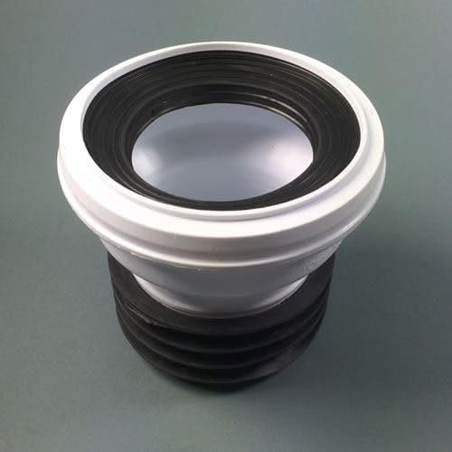 Image of WC PAN Connector - Straight Design - Plastic - Dia 110mm Length 125mm White Color