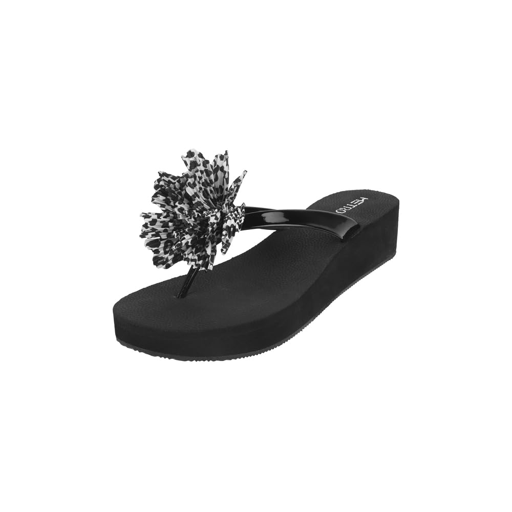 Metro Women Black Wedge Heel Fashion Sandal UK/6 EU/39 (32-830) (B0D5Z1HXJ9) Amazon Price History, Amazon Price Tracker