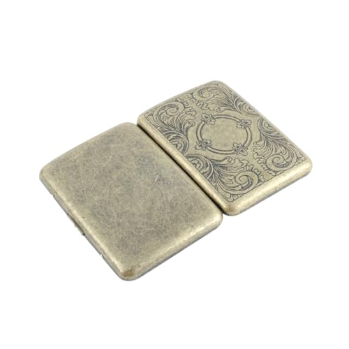 BIUDECO Boîte à Cigarettes Vintage Acier Inoxydable Étui Protecteur Résistant et Portable pour Homme et Femme Motif Décoratif Gravé