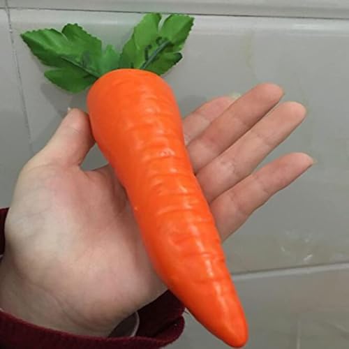 Cldaisy 1 x orangefarbenes künstliches Gemüse, dekorativ, wiederverwendbar, Kunststoff, Karotte, Heimdekoration, hervorragende Qualität und beliebtes Design, künstliche Pflanzen