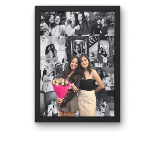 Image of Customized Collage Photo Frame for Wall | Upload 14 Photos | Personalized Photo frame Gift for Birthdays, Anniversaries, Weddings, Couples | (A4 Size) (Design 1)