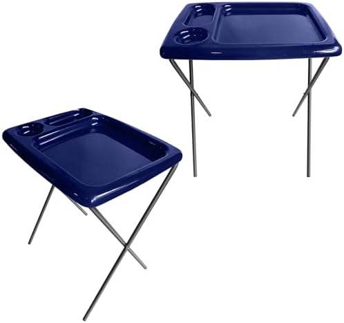 Amazon.com: Brink House Folding TV Tray Table (Set of 2), Flag Blue, 17 ...
