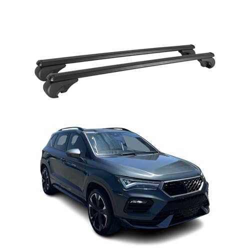 Barres de toit alu noir Cupra Ateca design premium profilé et sécurisé par clé