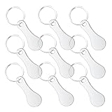 [EXQUIMEUBLE] 9個 ステンレスショッピングトロリーキーリング コイン不要の買い物カートトークン 携帯便利なトロリー解除ツール 財 バッグ 鍵に