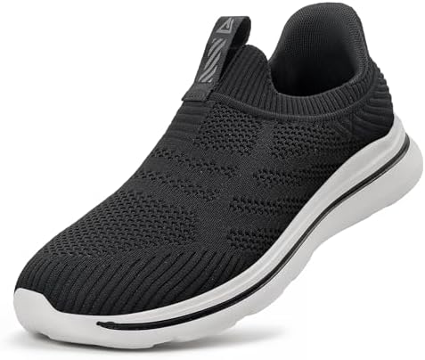 ODCKOI Herren Slip On Sneaker ohne Schnürsenkel Mesh Leichte Sportschuhe | Atmungsaktive, bequeme Turnschuhe Hands-Free Freizeitschuhe für Alltag, Büro, Fitness und Reisen