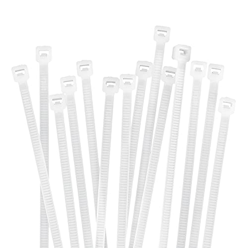 Sohalejr 250 Pack Zip Ties 8 inch Clear Cable Tie Wraps 50 lbs Tensile Strength self-locking Fastener 3.6 mm width Wire Ties for Organization and Management of Electrical Cords, Plants, and Fences