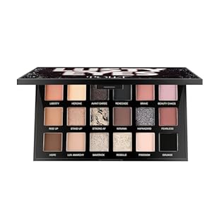 Polet Lusty Eyes Matte Eyeshadow Palette 18 Colors Pigmented Shimmer Glitter Eye Shadow Palette, Long Lasting Waterproof Smokey Gloss Powder black With Sparkly Blacks and Silvers