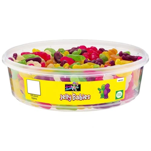 Bulk Retro Sweets for Haribo Lovers Pick & Mix Party Candy Tubs Variety of Fruity Jelly Fizzy Gummy Sweets Perfect for Parties Events Gifts (Jelly Babies Tub 510G)